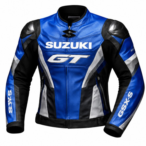 Men blue suzuki leather - blue,