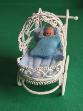 doll house ornate white metal