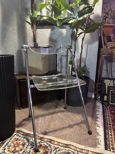 Mid century lucite - mid, chrome