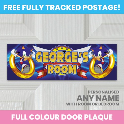 Sonic personalised door sign - personalised,
