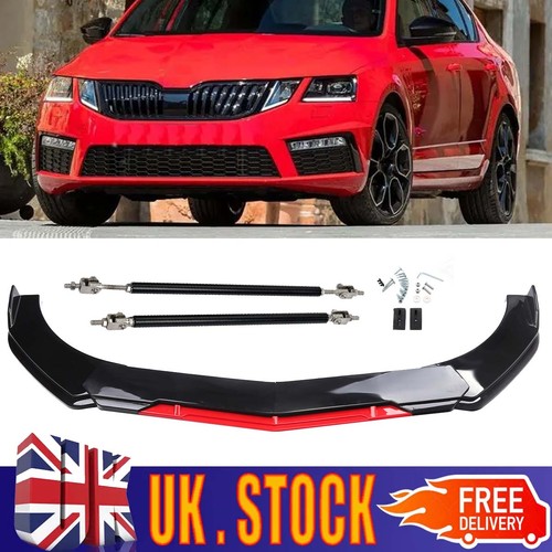 Red front bumper lip splitter - lip,