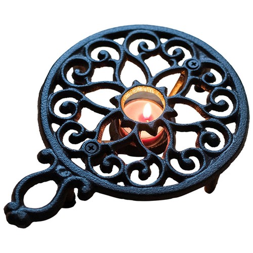 Cast iron tealight candle - cast,