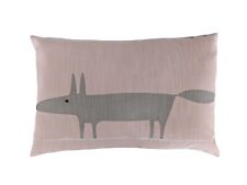 Scion Blush Pink Grey Mr Fox Bolster Cushion Cover 12 x 24" - Handmade