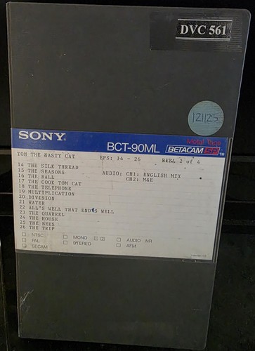 Rare betacam tape tom - rare,
