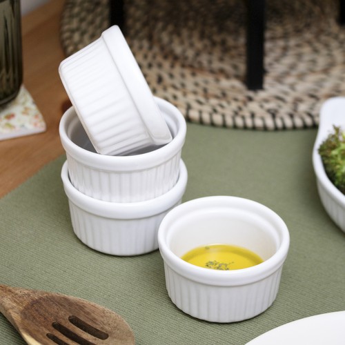 Set white ramekins small - white,