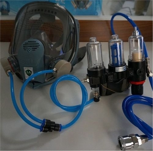 Air fed visor breathing - air,