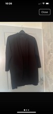 Zara black Open Front Long Blazer Jacket size 8-10 oversized