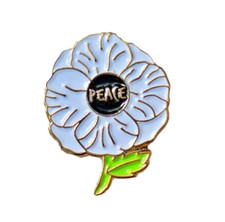 White Peace Poppy Badge RemembranceDay  Memorial , Lest We Forget