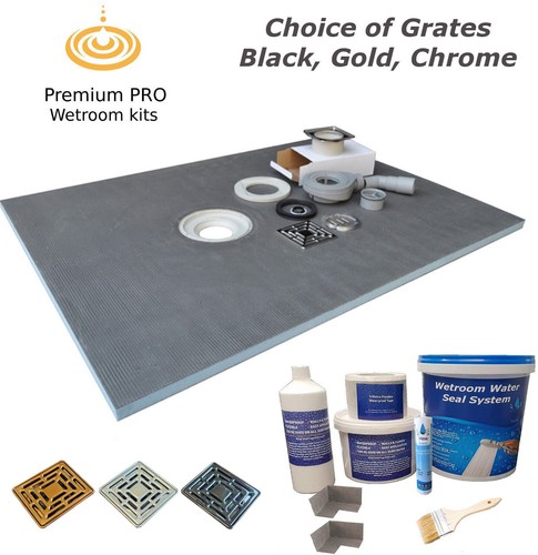 Wet room shower tray - room,, system