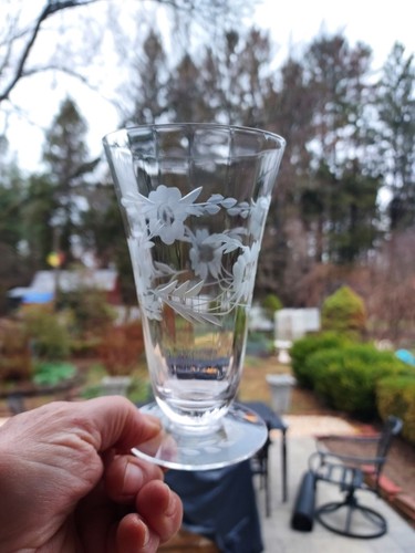 Antique hand blown - hand, blown,engraved