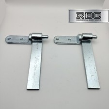 2x Straight Hinge & Gudgeon Pin Set ZP Trailer Truck Tipper Tailgate Dropside