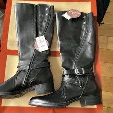 Ladies PAVERS Comfort Black Knee High Boots, UK Size 5 EU 38 New Tags 