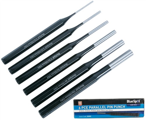 Bluespot pin punch set 6pce - pin,