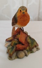 Border Fine Arts Robin On Plant Pot Bird Figurine Ayres 1981 Scotland Excellent
