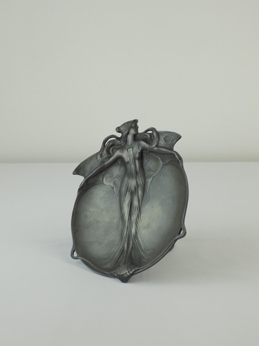 Art nouveau pewter - art, dish