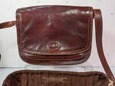 Genuine THE BRIDGE Story Donna Marrone Leather Crossbody Bag - Made In Italy VTG