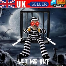 Motion Sensor Screaming Skeleton Animated Halloween Decorations Outdoor Indoor.