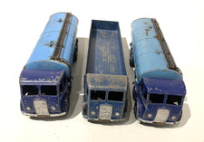 DINKY TOYS 2 x #504 FODEN TANKER + #501 FODEN DIESEL WAGON ORIGINAL PLAYWORN