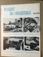 PeugeotArt74 Article Road Test 1967 Peugeot 404 Convertible June 1967 2 page