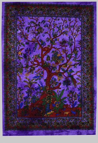 Purple tree life wall - tree,
