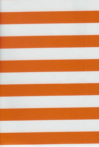 Oilcloth fabric stripes orange - stripes,