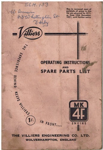 Villiers 98cc 2 stroke - mk, 4f