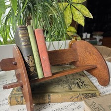 Vintage wooden book trough - book,