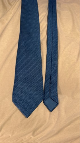 Hermes men blue silk tie - hermes,