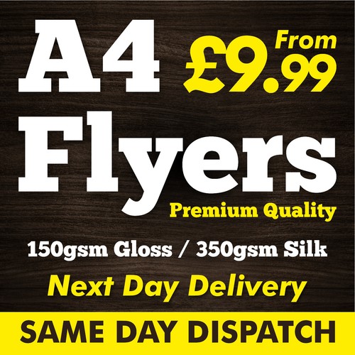 Flyers leaflets printed - a4,