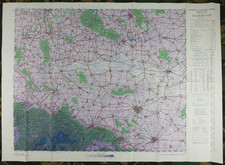 Original WW2 Allied map of GERMANY entitled "HALBERSTADT" (1944) Scale 1:100,000