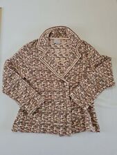 Ladies Jacket Per Una Size L Button Front Long Sleeve Multicoloured 6616