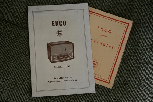 Ekco u245 instructions - instructions, +