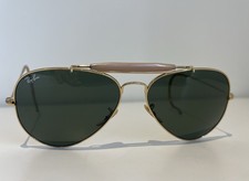 Ray-Ban RB3029 Outdoorsman Aviator Sunglasses Gold Green G-15 Lens Cable Temples