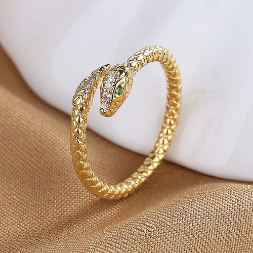 Stainless steel snake rings - snake,
