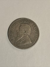 South Africa, ZAR: 1892 Paul Kruger Silver 5 Shillings Silver Coin