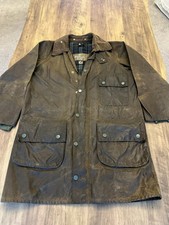 Vintage 1 Crest Barbour Solway Zipper C34 Small, Mens Wax Jacket.