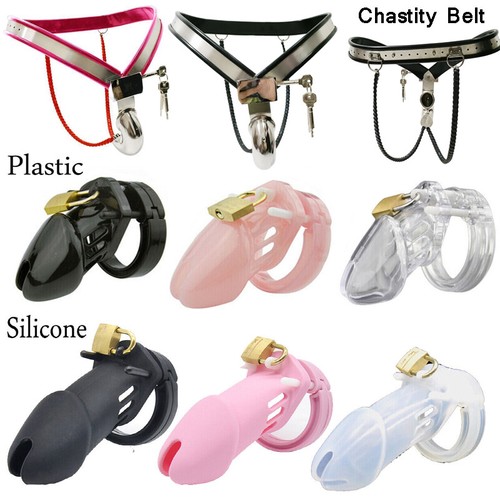 Male plastic silicone chastity - male, plastic/silicone