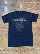 Jack Daniels Shirt M Black Short Sleeve Crew Neck Pullover Logo