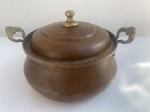 Vintage heavy copper pot - vintage, with