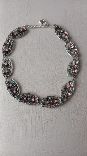 Vintage silver tone - vintage, flower