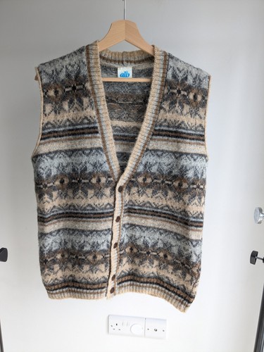 Brown cream fairisle - brown,