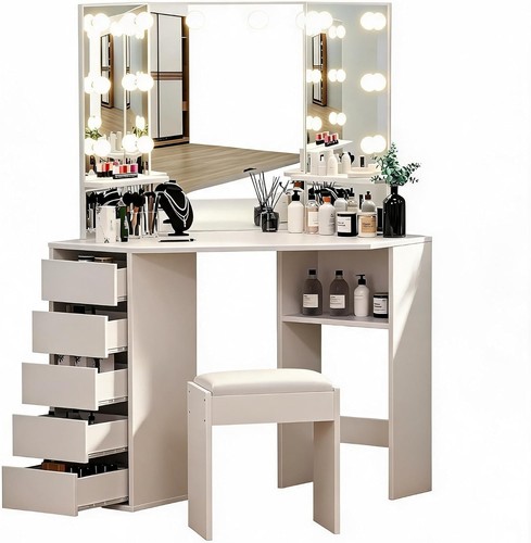 Corner makeup vanity - makeup,