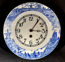 Vintage Wall Plate Clock, Blue