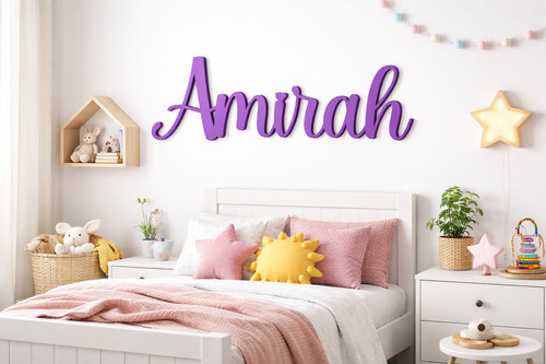 Personalised wooden name sign - name,