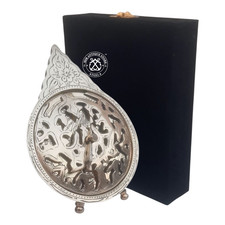 ANTIQUE BRASS ASTROLABE DESK GLOBE CALENDAR WITH STAND & With Velvet Gift Box