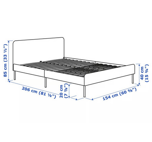 Ikea black metal - black, frame