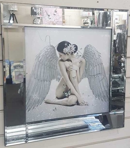 White angel wings wall art - angel,