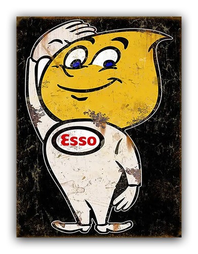 Vintage style esso - style, man