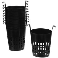  10 Pcs Hooked Flower Pot Planted Hanging Baskets Planter Outdoor