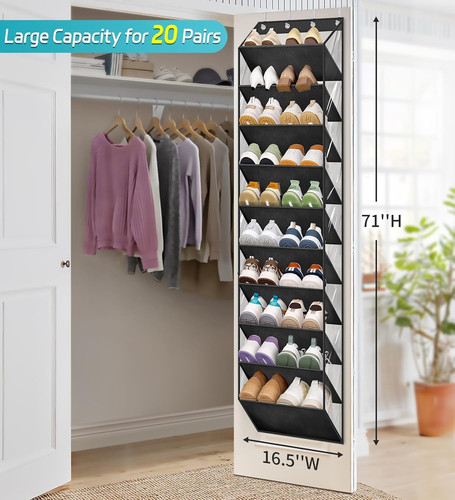 Tier over door shoe storage - door,